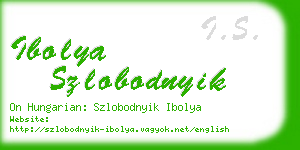 ibolya szlobodnyik business card